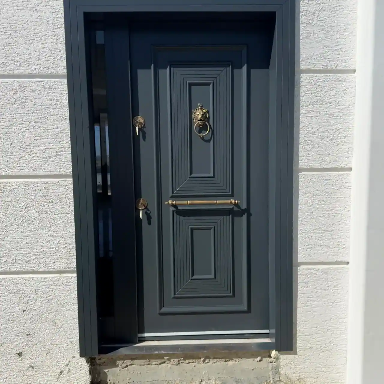 SM-BG004 classic paneled apartment building entrance door